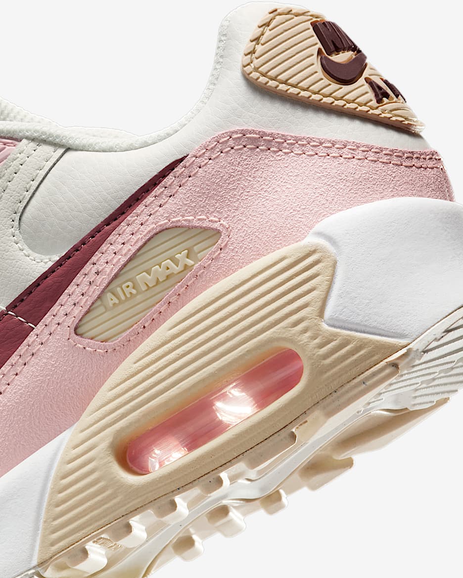 Nike air max 90 pink white online